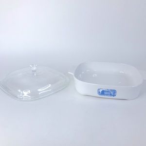 Vintage Amana Browning Skillet by Amana Microwave Bake Dish Made In USA W/ Lid